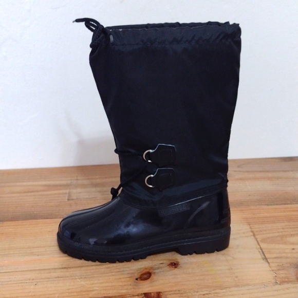 Maple Leaf Shoes Vintage Rockies Black Waterproof Rain & Snow Boots NEW Size 3 - Picture 1 of 16